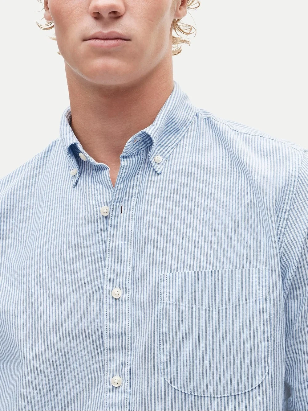J. Crew Slim Fit Broken-in organic cotton oxford shirt in Blue Size M $98 BG421